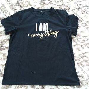Black T-Shirt with Empowering Graphic